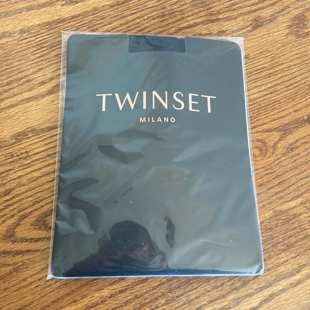 TwinSet women's L / XL unlined elastic waist fishnet stocking tights